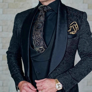 Trajes Florales <span class=keywords><strong>para</strong></span> <span class=keywords><strong>Hombre</strong></span> al por Mayor, Últimos Diseños <span class=keywords><strong>para</strong></span> Boda, Trajes de Novio con Solapa de Chal, Traje de Vestir <span class=keywords><strong>para</strong></span> Padrinos de Boda - Product Image 5