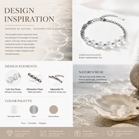 Bracelet original unique en argent 925 réglable avec pierres chinoises pour femme, cadeau idéal pour les demoiselles d'honneur et les jeunes filles