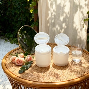 Tarro de Crema PP de Doble Capa con Tapa Abatible y Clip, Precio de Fábrica, 50g 100g 120g 150g 200g, Tarro Doble Capa Esmerilado para Ácido Salicílico y Algodón - Product Image 4