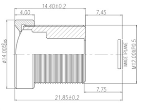 12mm <span class=keywords><strong>1</strong></span>/3 "M12 CCTV 보드 렌즈 (IR 블록 포함) F2.0 조리개 1080p 2MP HD 렌즈 보안 CCTV 렌즈 - Product Image 6