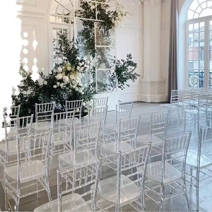 Sillas de plástico Chiavari apilables transparentes de resina de cristal transparente al por mayor de fábrica 2025 para eventos y bodas - Product Image 5