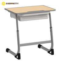 Suministro Integral de Muebles Escolares Duraderos para el Aula, Juego de Mesa y Silla Modernos con Altura Ajustable