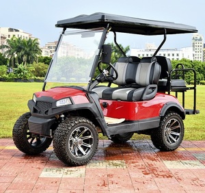 Voitures de golf électriques à châssis en aluminium 4 places, petits véhicules électriques tout-terrain - Product Image 4