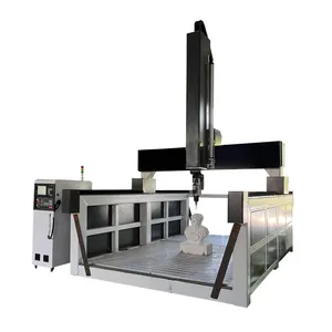 Enrutador CNC de 5 ejes de gran tamaño y alta precisión de alta resistencia, modelo 360 grados para 3D, fabricación de patrones de espuma de madera EPS
