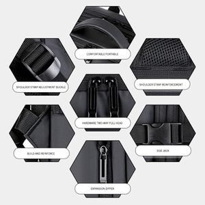 Sac à dos pour homme personnalisé, sac à dos intelligent avec port USB, sac à dos extensible, sac à dos pour homme, voyage d'affaires - Product Image 4