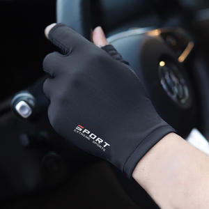 Guantes Deportivos Extremos de Medio Dedo, de Seda de Hielo, Unisex, para Ciclismo, Protección Solar, Delgados, Antideslizantes, para Montar al Aire Libre - Product Image 1