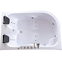 Nouvelle baignoire de massage rectangulaire autoportante pour intérieur, sexy et tendance, avec robinet inclus
