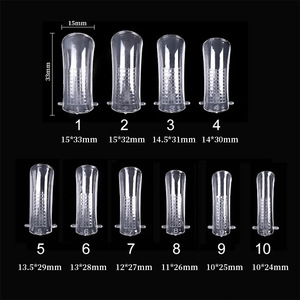 100 Uds. Moldes de Gel de Poligel para Uñas, Puntas Acrílicas de Doble Forma para Construcción Rápida, Herramienta de Salón para Extensión de Manicura UV, Venta al por Mayor - Product Image 2