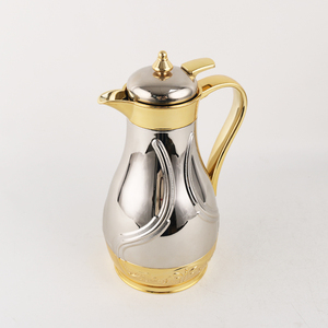 Thermos <span class=keywords><strong>di</strong></span> Lusso in Stile Arabo Argento e Oro, Caraffa per Caffè e Tè con Isolamento Sottovuoto, Mantiene il Calore per 24 Ore - Product Image 3