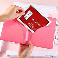 Portacarte da Mahjong in PU Super Leggero Stile Coreano, Espandibile, con Doppia Tasca Pieghevole, Unisex - Offerta Imperdibile