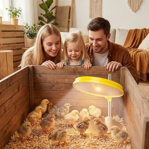 Dispositivo de Calefacción para Aves de Corral con Luz LED de 45W, Pantalla Digital y Temperatura Ajustable, Placa Calefactora para Pollitos, Herramienta para Calentar Crías - Product Image 6