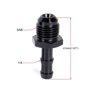 Adaptador de Tubería de Aceite de Aleación de Aluminio AN6 AN10, Conector Invertido Estilo Pagoda, Negro, para Modificación de Automóviles - Product Image 2