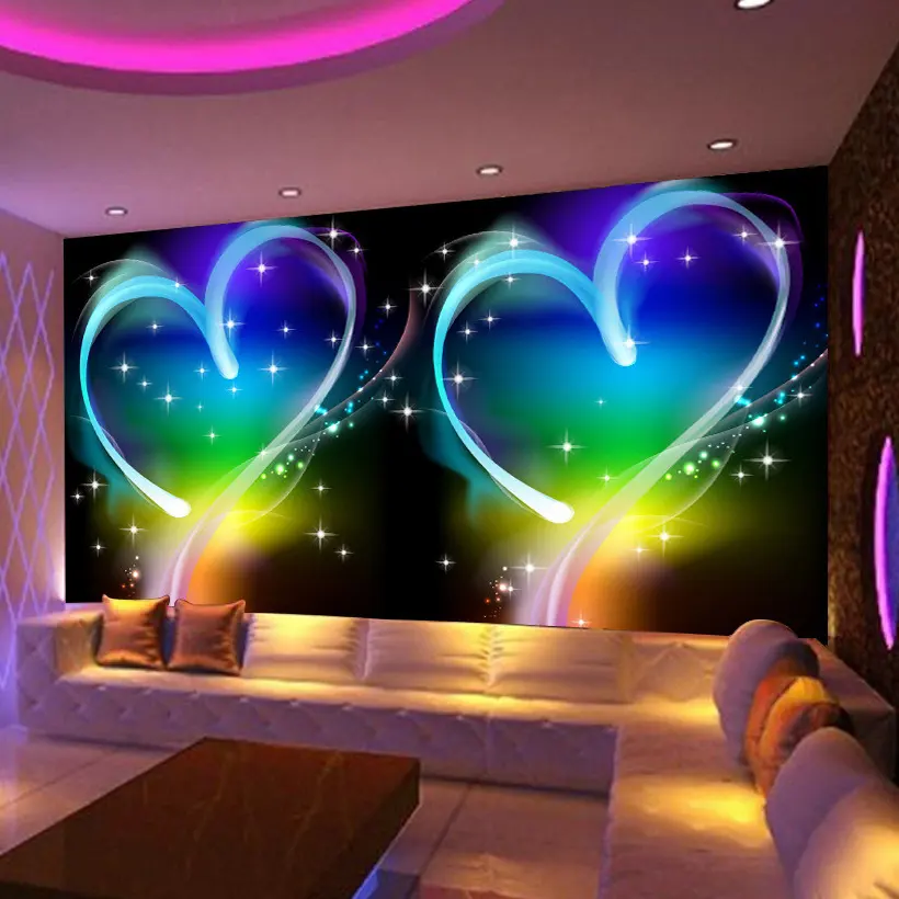 Özel 3D duvar resmi duvar kağıdı Modern tasarım personel aşk kalp KTV Bar oturma odası kanepe arka plan dekor duvar kağıdı duvarlar için