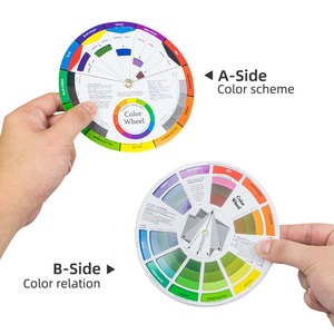LISI Guide d'apprentissage des couleurs 14cm Outil d'enseignement de l'art Roue de couleurs pour le maquillage Palette de tableaux de mélange - Product Image 3