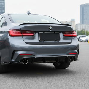 Diffuseur arrière en fibre de carbone pour BMW Série 3 G20 330i M Sport 2019-2022, style M Performance, séparateur de pare-chocs arrière - Product Image 4