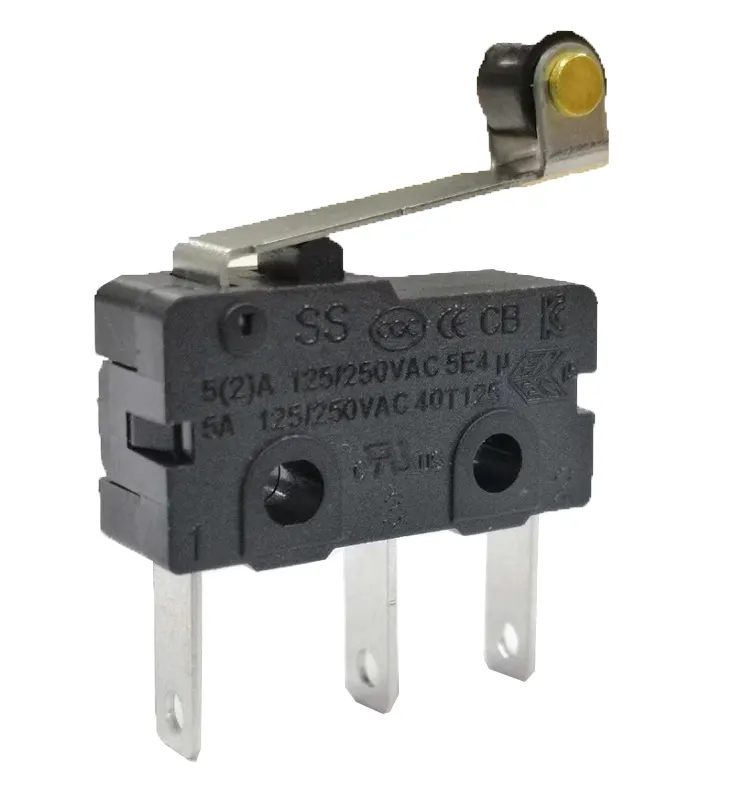 high quality 12V general purpose micro switch with roller lever type 3A/5A mini micro switch