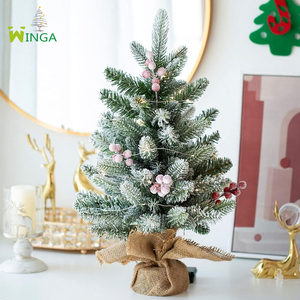 Vente en gros <span class=keywords><strong>de</strong></span> mini <span class=keywords><strong>sapin</strong></span> <span class=keywords><strong>de</strong></span> <span class=keywords><strong>Noël</strong></span> artificiel floqué <span class=keywords><strong>de</strong></span> 20 pouces avec LED, <span class=keywords><strong>petit</strong></span> <span class=keywords><strong>sapin</strong></span> <span class=keywords><strong>de</strong></span> <span class=keywords><strong>Noël</strong></span> avec support pour décoration intérieure - Product Image 4