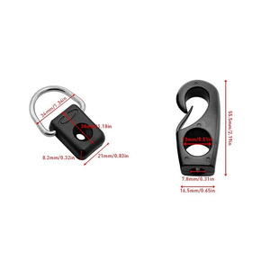 Boucle arrière pour gouvernail de kayak LCO-SPORT, boucle en D en plastique de 55,5 mm, accessoire pour bateau - Product Image 1