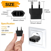Tragbares Reise-Netzteil US-zu-EU-Stecker adapter Wechselstrom konverter Amerikanischer zu EU Euro Europa Typ C-Stecker Neueste Steckdose