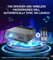 OEM A10Q KTV Karaoke Sound Lautsprecher Projektor Mit 2 Mikrofon 1080P 4K Wireless Mikrofon Projektor für Heimkino KTV
