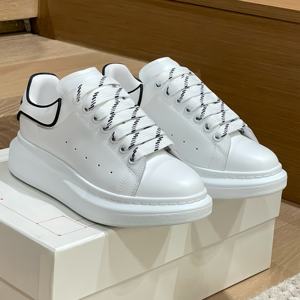 Pure white genuine leather casual shoes, men's luxury brand, rubber sole, soft and comfortable, fashionable walking shoes - Product Image 3