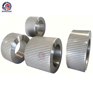 KOMANSK OEM 定制 34CrNiMo6 铰接式直纹槽滚筒壳，用于双辊造粒机球压机，ISO 9001 矿业 - Product Image 4