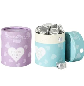 Conteneur en carton violet avec logo personnalisé, cylindre de verrouillage anti-effraction pour la sécurité des enfants, pour bonbons, en-cas, tube en papier - Product Image 1