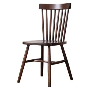 Sedie da pranzo in legno set da pranzo in legno massello sedia con schienale a doghe sedie Windsor per mobili da progetto per hotel