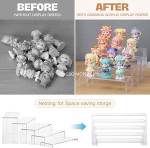 แท่นวางโชว์อะคริลิคแบบเลื่อน10ชุดแท่นวางสี่เหลี่ยมใสสำหรับโชว์เครื่องประดับและคัพเค้ก - Product Image 3