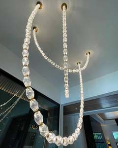 Lustre rond moderne de luxe, lumière de plafond réglable pour salon, <span class=keywords><strong>salle</strong></span> à <span class=keywords><strong>manger</strong></span>, escalier - Product Image 1