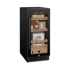 Humidor à cigares noir compact NE-137-8 pour magasin de tabac commercial, avec logo personnalisé, élimination de l'ammoniac, 100L, 400 cigares, vitrine à porte unique - Product Image 4
