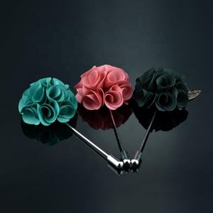 Handmade Fashion Broche Lapel Pin Folha tecido colorido e flor Design para homens e mulheres - Product Image 1