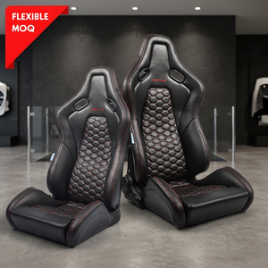 Premium Full Black ACE FRP PU Shell Racing Seat avec ajustement universel et dossier inclinable - Product Image 1