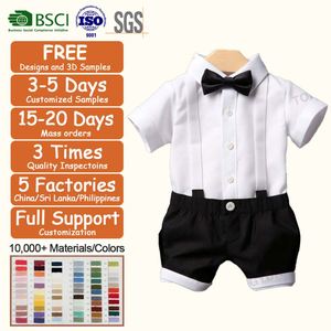 Vêtements personnalisés <span class=keywords><strong>pour</strong></span> enfants, vêtements d'été <span class=keywords><strong>pour</strong></span> bébés garçons, smoking, barboteuse, combinaison, baptême <span class=keywords><strong>pour</strong></span> garçon - Product Image 2