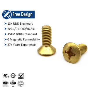 Metric máy chủ đề vít M2 M3 M2.5 M4 M5 M6 chéo Phillips chìm hình bầu dục đầu vít đồng - Product Image 1