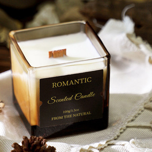 Juego de <span class=keywords><strong>Velas</strong></span> Aromáticas de Lujo con Certificaciones de Fábrica, Personalizables, con Núcleo de Madera Cuadrado, Ecológicas, Románticas y Perfumadas - Product Image 2