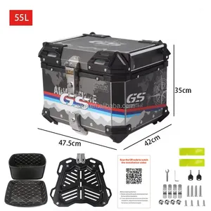 Slke ยอดนิยมกันน้ำเคสยอดนิยมสติกเกอร์พิมพ์ลาย55L แพนด้า GS 55ลิตร LT ลิตรท้ายรถมอเตอร์ไซด์อลูมิเนียม