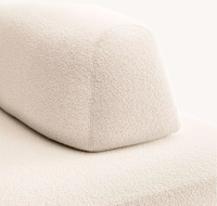 Italienischer Stil Leichter Luxus Casual Mikrofaser-Stoff Modernes Sofa-Set Unregelmäßiges Designer-Creme-Gebogenes Wohnzimmer-Villa-Sofa Klein