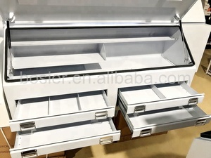 Bột màu trắng tráng nhiệm vụ nặng nề thép <span class=keywords><strong>4</strong></span> ngăn kéo UTE xe tải hộp công cụ đầy đủ bên mở-để bán - Product Image 3
