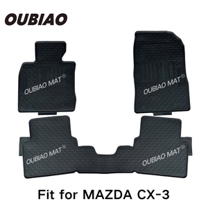 แผ่นรองพื้น PVC ทนทาน ทำความสะอาดง่าย สำหรับรถยนต์มาสด้า CX-3 รุ่นต่างๆ ป้องกันทุกสภาพอากาศ หนา 10 มม. ชุด 4 ชิ้น - Product Image 2