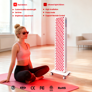 פאנל אור אדום אינפרא אדום REDSKY 660 ננומטר 850 ננומטר 200 נורות LED לטיפול באור אדום לכל הגוף עם מעמד - Product Image 2