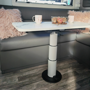 Pied <span class=keywords><strong>de</strong></span> <span class=keywords><strong>table</strong></span> réglable à dégagement rapide en alliage d'aluminium <span class=keywords><strong>pour</strong></span> <span class=keywords><strong>camping</strong></span>-cars, caravanes, véhicules récréatifs, accessoire d'origine <span class=keywords><strong>pour</strong></span> caravanes, <span class=keywords><strong>table</strong></span> pivotante - Product Image 1
