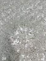 Tissu en sequins blanc cassé scintillant, tissu en maille micro-sequins dense de luxe pour robes de mariée, tenues de soirée, robes de bal
