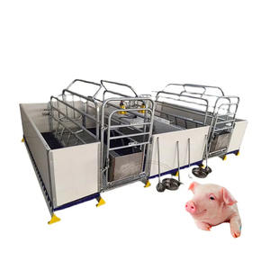 Vendita calda H-tipo gabbie animali nuovo acciaio in plastica da parto cassa maternità stalla scrofa gabbie per l'allevamento di suini automaticamente - Product Image 6
