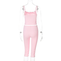 Offre Spéciale : Ensemble 2 Pièces Femme – Débardeur Sans Manches et Pantalon Moulant – Tenue d'Été – Prix de Gros