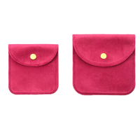 Haut de gamme velours tissu Snap-on Type bijoux sac pour anneau collier pendentif et petits accessoires stockage en gros bijoux sacs