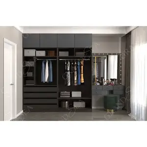 Buy Nordic Japanese Wardrobe Furniture 2door Louvred Wardrobe Cabinet Soft Close Sliding Door