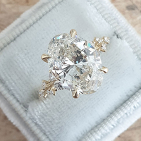 Nouvelle Bague en Argent 925 Véritable Faite à la Main pour Femme, Tendance Mode, avec Pierre Centrale en Cristal Zircon, pour Promesse, Éternité et Fiançailles