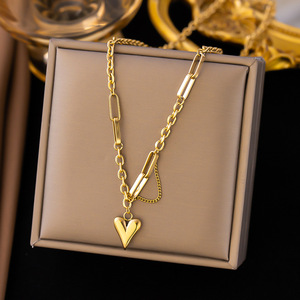 Collier pour femme transfrontalier, inaltérable, élégant, luxe léger, exquis, bijou de chaîne de clavicule de niche, collier de clavicule haut de gamme pour femme - Product Image 3
