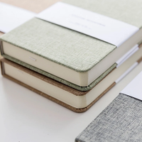 Carnet de notes en lin à couverture rigide, 256 pages, agenda, carnet de croquis pour étudiants, papeterie scolaire et de bureau